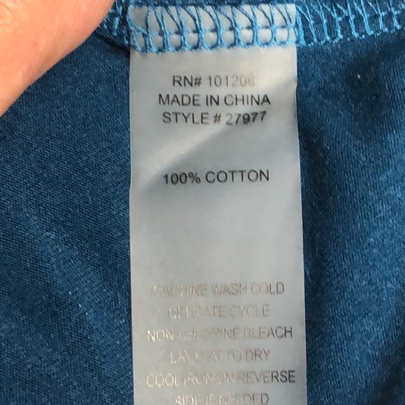 Soft Surrounding 100% Cotton. Teal Asymmetric Tunic Women’s Sz M - Picture 11 of 11